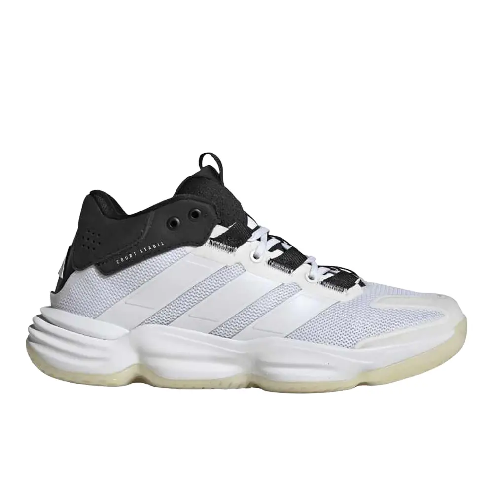 adidas Womens Court Stabil Indoor Volleyball Sneakers Shoes - White