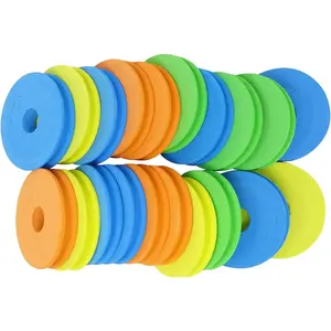 Honbay 20PCS Round Fishing Line Foam Spools - 68mm/2.68inch Storage Holders, Rigs & Hooks Boards, Winding Boards - Random Colors