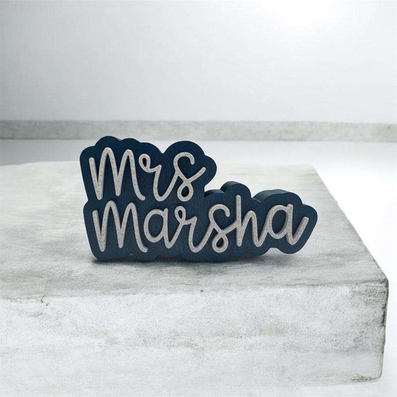 3D Printed Name Plates - Customizable Fonts: Script, Basic, Groovy, Fun ...