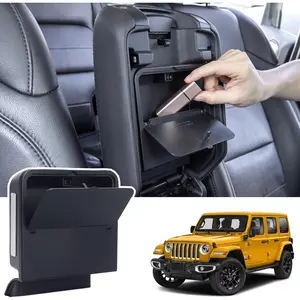 Center Console Hidden Organizer Box Compatible With Jeep Wrangler JL/JLU 4XE,Jeep Gladiator JT 2018-2023 2024 2025 Accessories Armrest Secret Compartment One-Touch Hidden Storage(Patent Design)