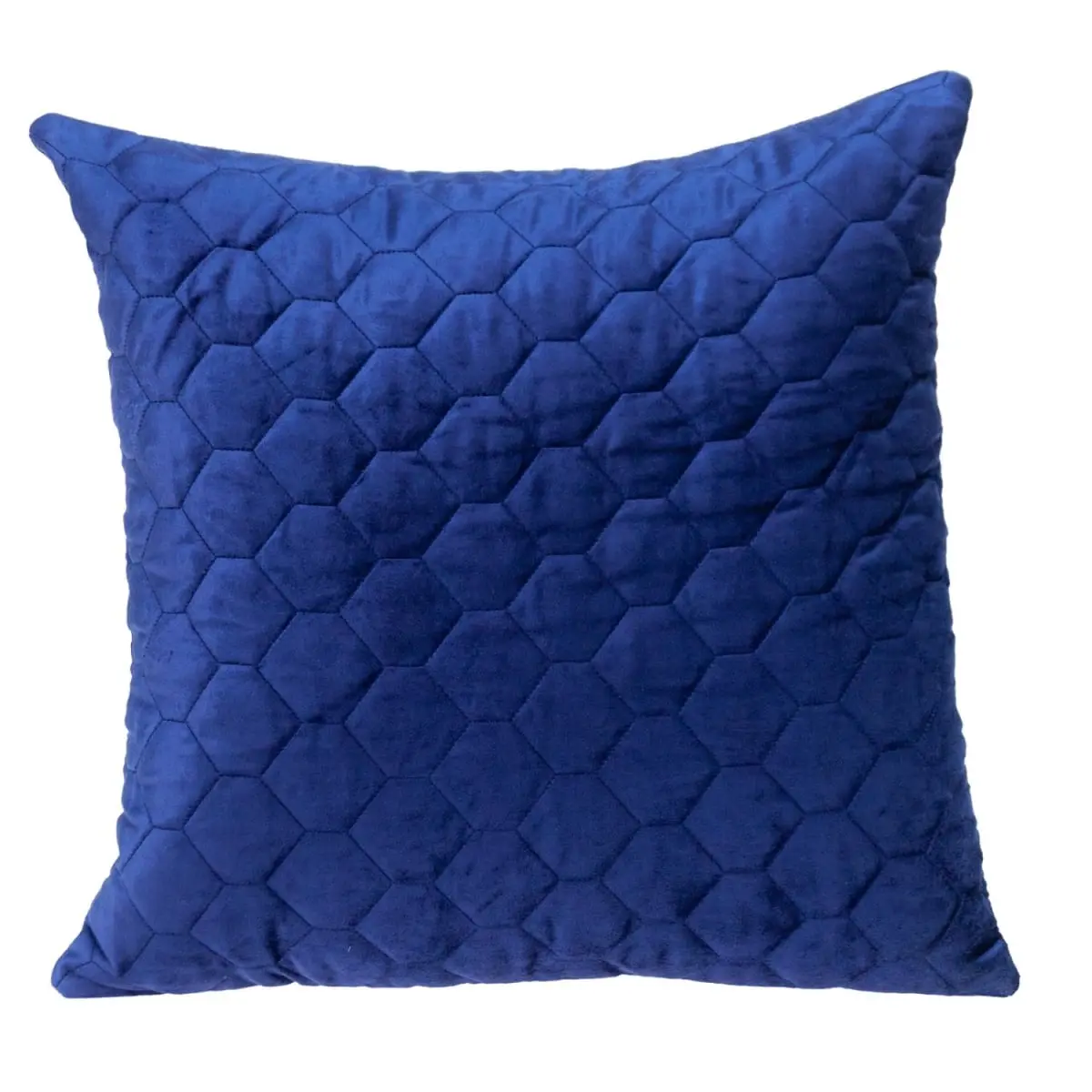 Parkland Collection PILL21370P Bazyli Lightweight Square Throw Pillow - 20x20x4 in, 50% Viscose Cotton, Woven Texture, Honeycomb Pattern, Geometric Stitch, Concealed Zipper, Dry Clean Only, Blue, Transitional Design, Soft Textured