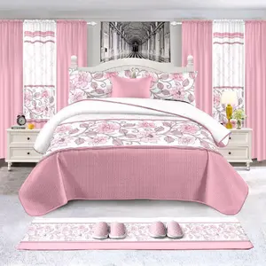 7-Piece Comforter Set with Curtains & Decorative Pillows – Complete Bedroom Set