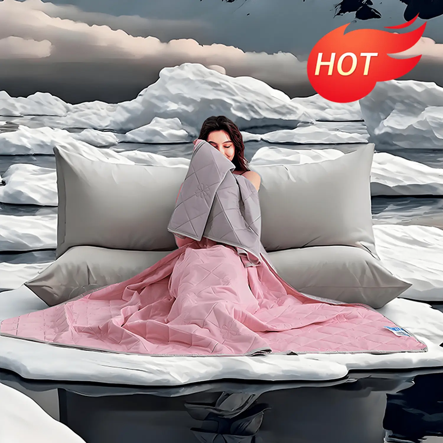 Cooling Comforter, Cooling Blanket, Cooling Duvet For Hot Sleeper And Night Sweats, Breathable Summer Quilt, Lightweight Soft Smooth Cool Comforter, 89.7"X 78"