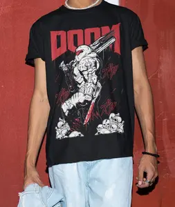 OG D00M Slayer Graphic Tee, Unisex Gamer Apparel, Retro Style T-shirt