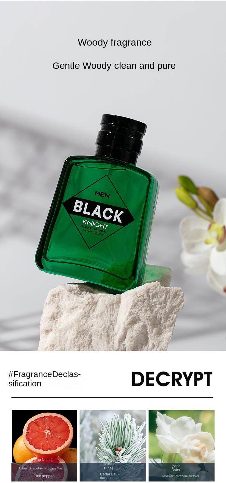 Black Knight Men's Perfume 100ml, Long Lasting Woody Fragrance Eau de Toilette, 3 Scents Optional for Daily Dating, Gift for Men