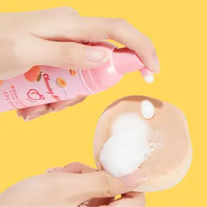 Peach Scented Powder Puff Cleaning Mousse, Deep Cleansing Makeup Brush Cleaner, Beauty Tool Wash Liquid, Effective Makeup Brush Cleaner