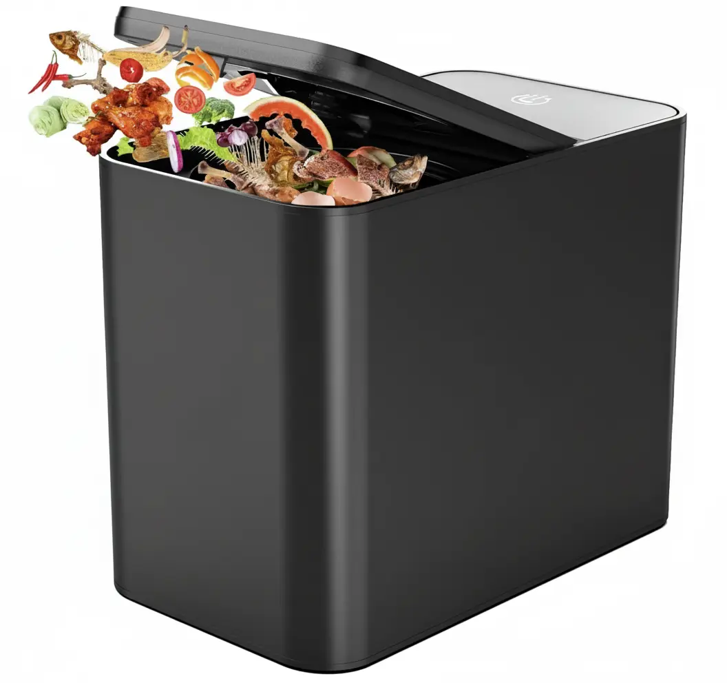 3.2L Electric Composter for Kitchen, Brushless Motor for 3-4 People 30,000H Use, Up to 10X Longer vs Brushed Motors, Auto & Manual Modes, Carbon Filter, Auto-Clean, ETL Listed, 3-Year Warranty Easy Use Family Mom Dad Kitchen Black Friday Christmas Gift