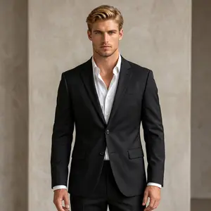 Step into any room with confidence—this sharp black suit gives you instant authority and a commanding presence that people notice right away