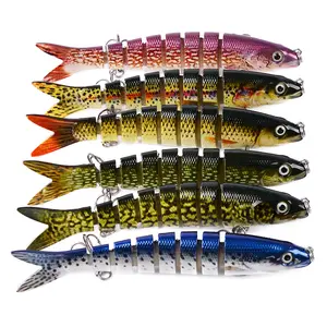 Pike Fishing Lures Artificial Multi Jointed Sections Hard Bait Trolling Pike Carp Fishing Tools whopperplopper