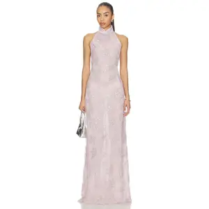 SAU LEE Grace Dress in Soft Lilac