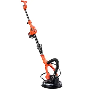 VEVOR Cordless Drywall Sander, 450W Electric Sander, Popcorn Ceiling Removal Tool with Vacuum Dust Collection, 7 Variable Speed 0-1600 RPM, LED Light, Foldable Extendable Handle, 15 Sanding Discs