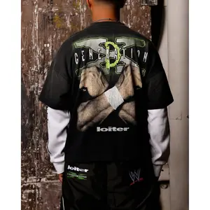 Loiter X WWE DX Generation Long Sleeve Vintage T-Shirt Black/White