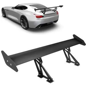 Wing Spoiler 43.3 Inch Lightweight Aluminum Single Rear Wing, Adjustable Angle Car Spoiler Universal, Rear Spoiler for Cars Single Deck Black