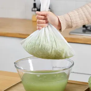 Nylon Food Filter Bag with Drawstring, 1 Count Reusable Vegetable Juice Filter Bag, Tea Coffee Yogurt Filter, Kitchen Utensils & Gadgets, Summer for Gift