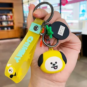 Anime Cartoon BT21 Shooky Cooky Flatback Charm Pendant Set Toy Kawaii Popular Doll Y2K Fashion Cute Backpack Keychain Pendant Gift for Girls - Adorable Character Designs for Collection or Decoration
