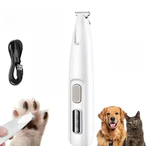 Waterproof Led Light Pet Hair Trimmer, 1 Count Rechargeable Pet Clipper, Professional Pet Hair Grooming Instrument for Dogs & Cats, Gift, Pet Products