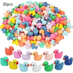 30 Mini Duck Statues, Resin Decorative Ducks for Micro Landscape Garden, Aquarium, Potted Plant Accessories, Home Pranks, Office Stress Relief