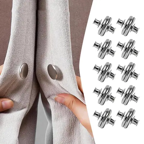 10 Pairs/Set Magnetic Curtain Buckle,Magnetic Curtain Clips Prevent Light Leaking,Keep Curtain Closed for Home Bedroom Bathroom Office Draperies.