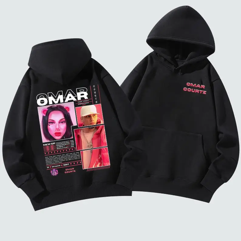 Omar Courtz Graphic Hoodie Latin Music Streetwear Pullover HY1520