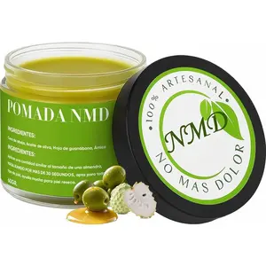 Pomada NMD, Pomada NMD para Dolor, Joint & Muscle Support Cream for Knee, Neck, Hip, Hands, Feet, with Soursop, Arnica, Olive Oil, Beeswax and Hemp Seed Oil, Non-Greasy 2oz Cream (1)