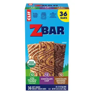 Clif Kid ZBar Organic Granola Bar, Variety Pack, 1.27 oz, 36-count