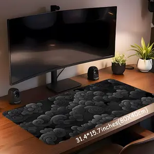 Oriental Swirl Cloud Design Large Gaming Mouse Pad, Washable Rubber, Non-Slip, Multi-Size, Desk Accessories, Ideal for Home Office, Great Gift