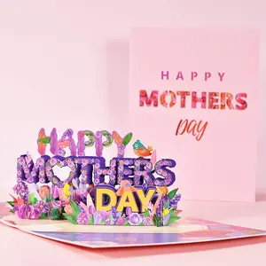 Pop Up Mother's Day Card, Handmade 3D Greeting Card with Envelope, Blank Envelope, Message Card For Mom, Wife, Daughter, Grandma (Mother's Day)
