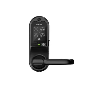 Lockly Guard PGD698D Vision Duo Electronic Keypad Lock, Door Knob Lock with Fingerprint Access, Doorbell Camera, Interconnected Deadbolt Latch, Wi-Fi-Bluetooth App Compatibility