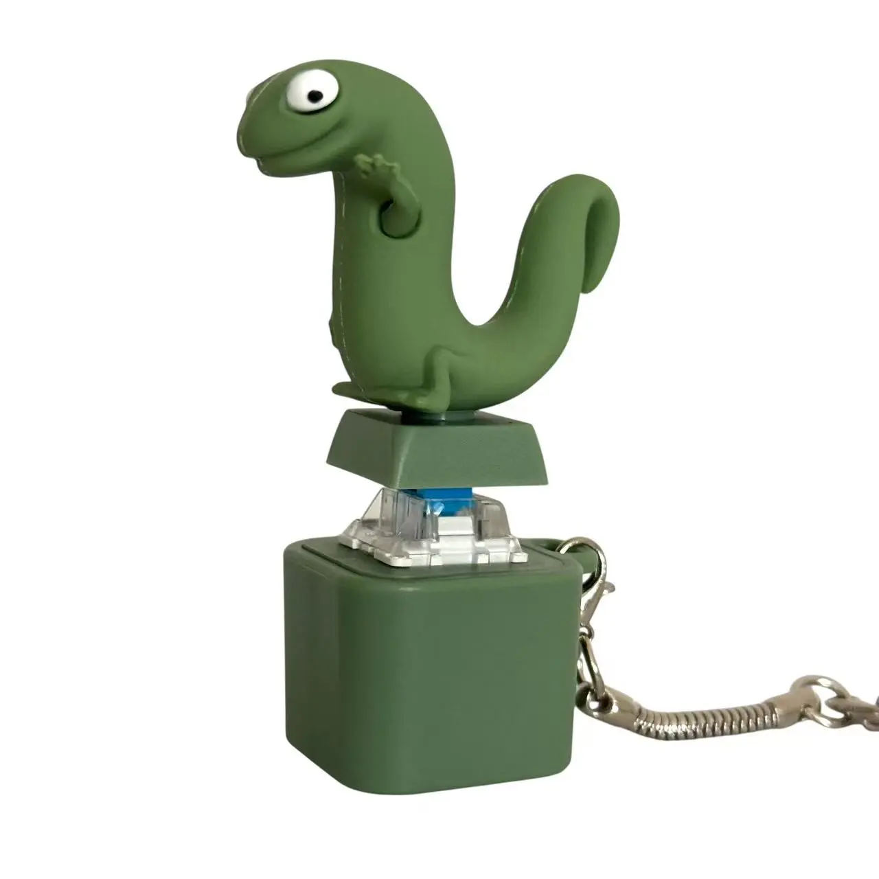 Lizard Keychain with Rechargeable LED Light – Funny Croaking Color-Changing Fidget Toy, Cute Stress Relief Gift