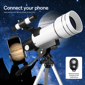 70400 Refractor Telescope with Phone Mount & Remote Control, Science Education Tool, Perfect Gift for Sharing Stargazing Moments