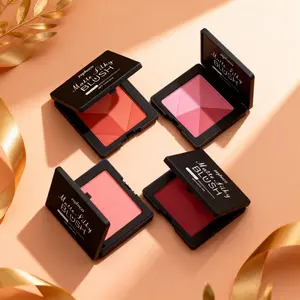 Matte Silky Blush - 4 Colors (Peach, Crimson, Pink, Coral), Daily Portable Long-lasting, Sheer Natural Finish Blends Seamlessly into Skin