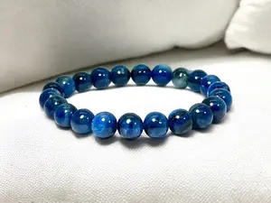 Blue Kyanite Bracelet, Kyanite 8mm Beaded Bracelet natural crystal bracelet