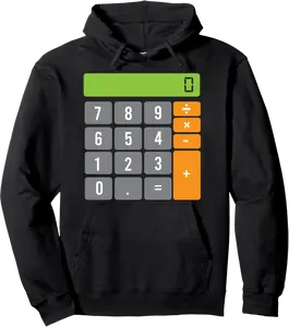 Calculator Costume Halloween Easy Cosplay Math Geek Outfit Pullover Hoodie - Kevincifuen Shop 78B08HMSCR5W