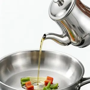 24oz & 32oz stainless steel oil storage pots come with filters, serving as multi-purpose oil separators. Non-stick and easy to clean, ideal for storing frying oil and cooking grease.