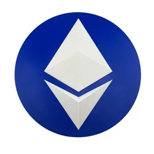 Ethereum Wall Sign – 8.66" Round PLA+ Crypto Art for Home & Office Decor