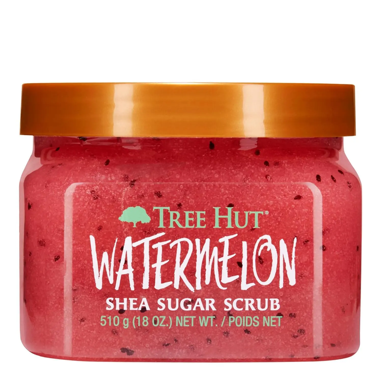 Tree Hut Watermelon Body Scrub, 18 Oz - Exfoliating Sugar Scrub with Shea Butter & Essential Oils, Hydrating, Smooth Skin for All Skin Types