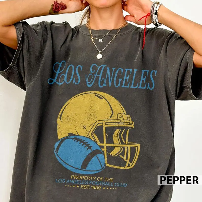 Los Angeles Football Vintage Comfort Colors Shirt, Retro Los Angeles Char Football 90s Shirt, Game Day Sweatshirt