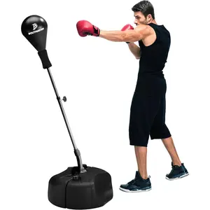 Punching Bag with Stand, Boxing Bag for Teens & Adults - Height Adjustable - Speed Bag for , Boxing Equipment,   & Fitness