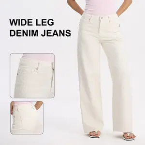 ONESO Women's white Sequin Texture Wide Leg Pants High Rise Trousers Sequin Like Texture Bottoms Classic Zipper Closure Stylish Minimalist Fashion Everyday Casual Style #SummerVibes