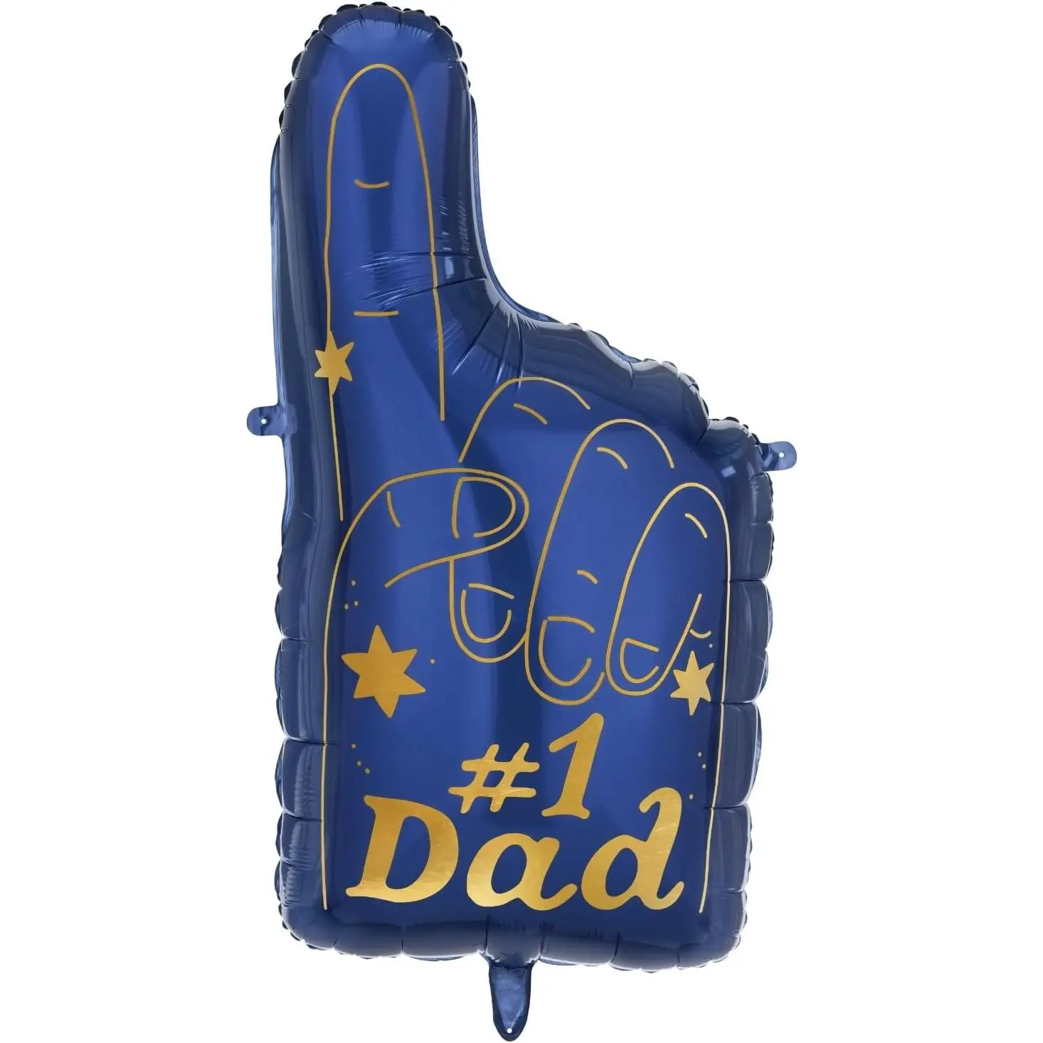 17x32 in Large "Number 1 Dad" Mylar Foil Print Helium Balloon with Bold Look, Decorative Letter Balloon for Father’s Day, Great Gift Idea for Festive Party Supplies, Fathers Day, Balloon Decor
