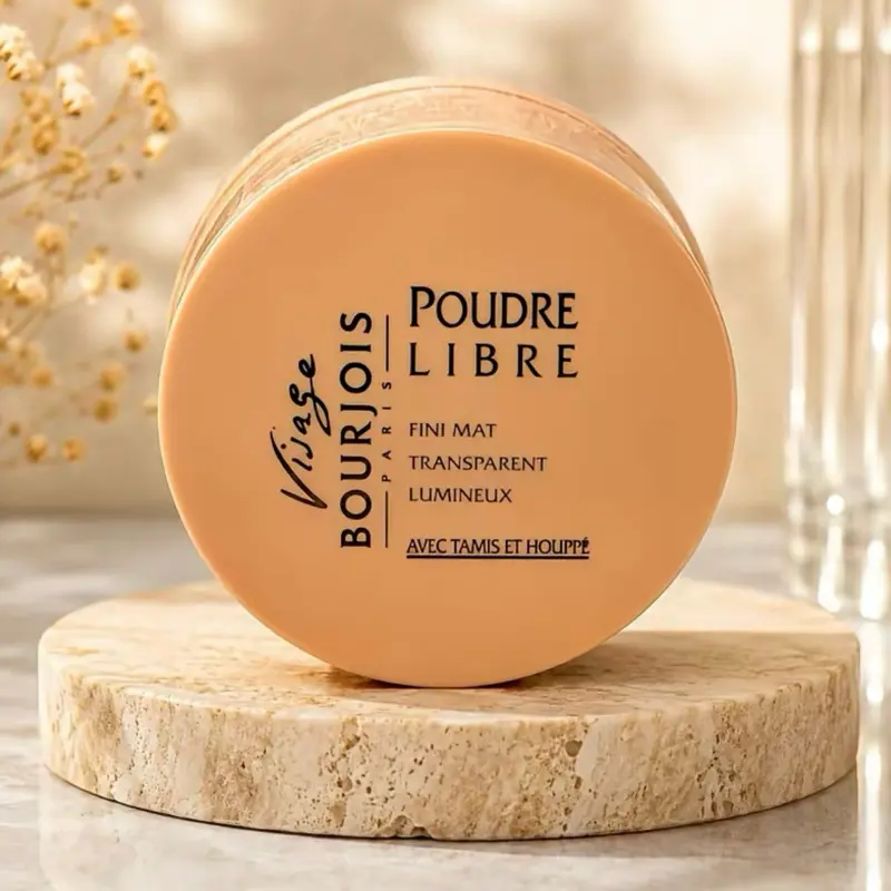 Bourjois Poudre Libre Fini Mat Transparent Lumineux with Tapis et Houpp