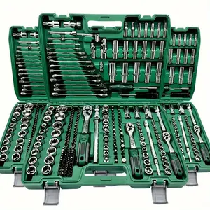 216-Piece Mechanics Tool Set, 1/4" & 3/8" & 1/2" Drive, Socket Wrench Set Metric CR-V for Universal Professional Mechanics, DIY Enthusiasts, Auto and Household Repairing hand tools