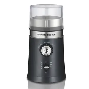 Hamilton Beach Custom Grind Electric Coffee Grinder For Espresso Brewing 14 Cups Automatic Shutoff Stainless Black