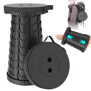 1pc Upgraded Portable Folding Stool, Retractable Chair For Camping Fishing Hiking BBQ, Lightweight & Easy Storage