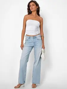 Trending  Queen Women's Strapless Bandeau Crop Top