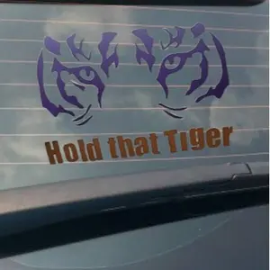 Hold that Tiger LSU car decal