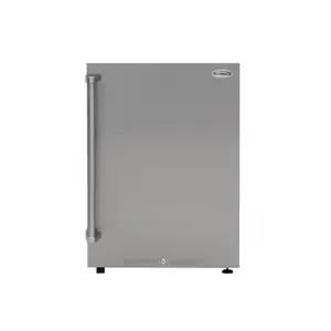 21 in. Outdoor Refrigerator with IPX 4 Rating and Glass Shelves 4.4 Cu. ft. in Stainless-Steel (KM-OKS-OFRC-44SS)