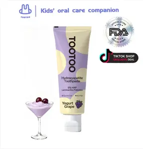 Tootoo Kids Toothpaste Grape Yogurt Flavor with 5% Hydroxyapatite & Probiotics for Better Oral Health Daily Care Routine TikTokShopHolidayHaul