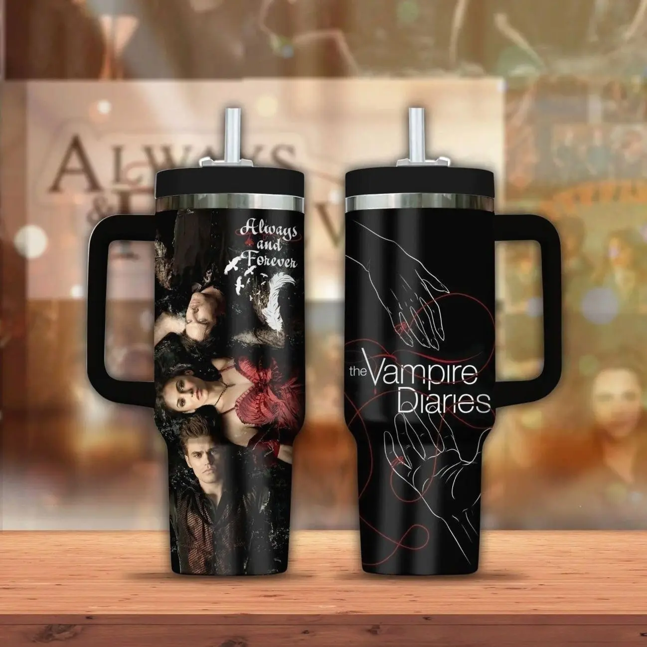 Vintage The Vampires 40oz Tumbler , Damon Tumbler 40oz , Gift For Fan , Home decor Gift