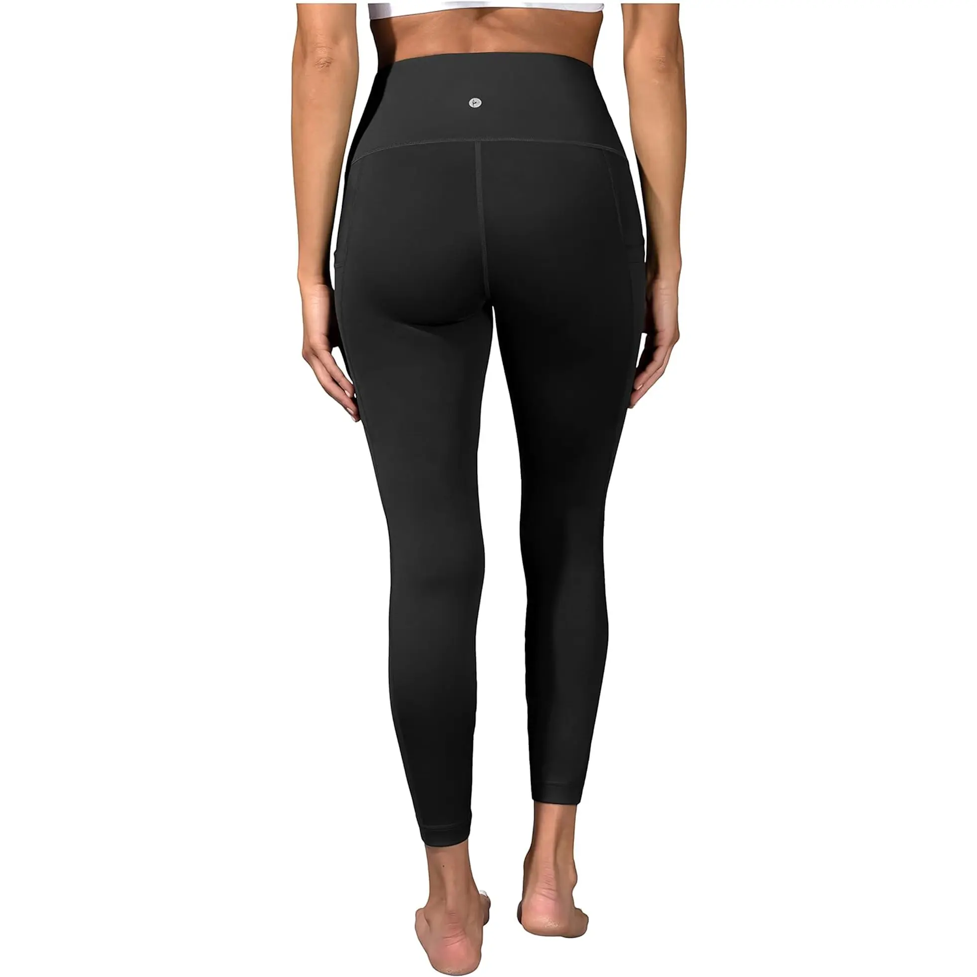 90 Degree by Reflex Squat Proof Elastic Free Super High Waisted Tummy Control Ankle Leggings with Pockets 90 Degree By Reflex
